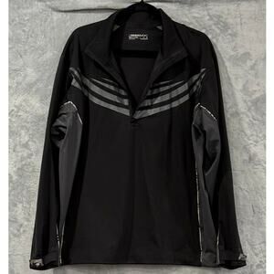 Nike Golf Storm-FIT Waterproof 1/4 Zip Pullover Jacket Black Gray Men's Large